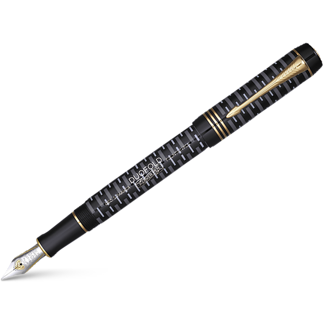 Parker Duofold Fountain Pen - Special Edition - Black - Gold Trim - Centennial-Pen Boutique Ltd