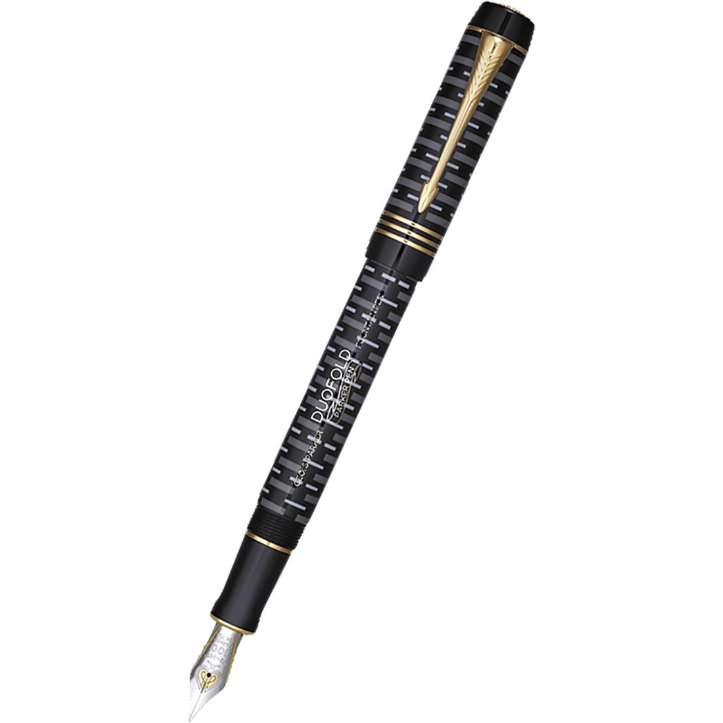 Parker Duofold Fountain Pen - Special Edition - Black - Gold Trim - Centennial-Pen Boutique Ltd