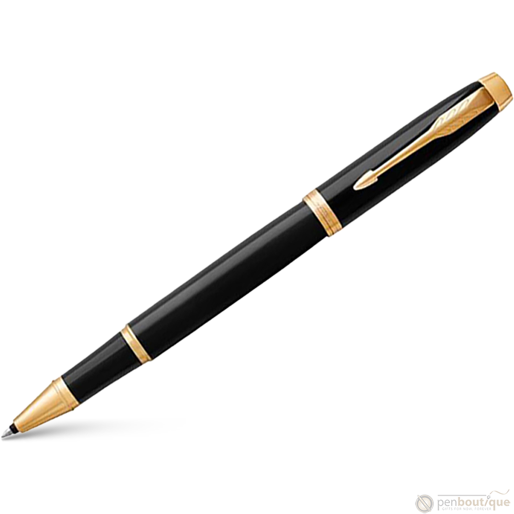 Parker IM Black Gold Trim Rollerball Pen-Pen Boutique Ltd