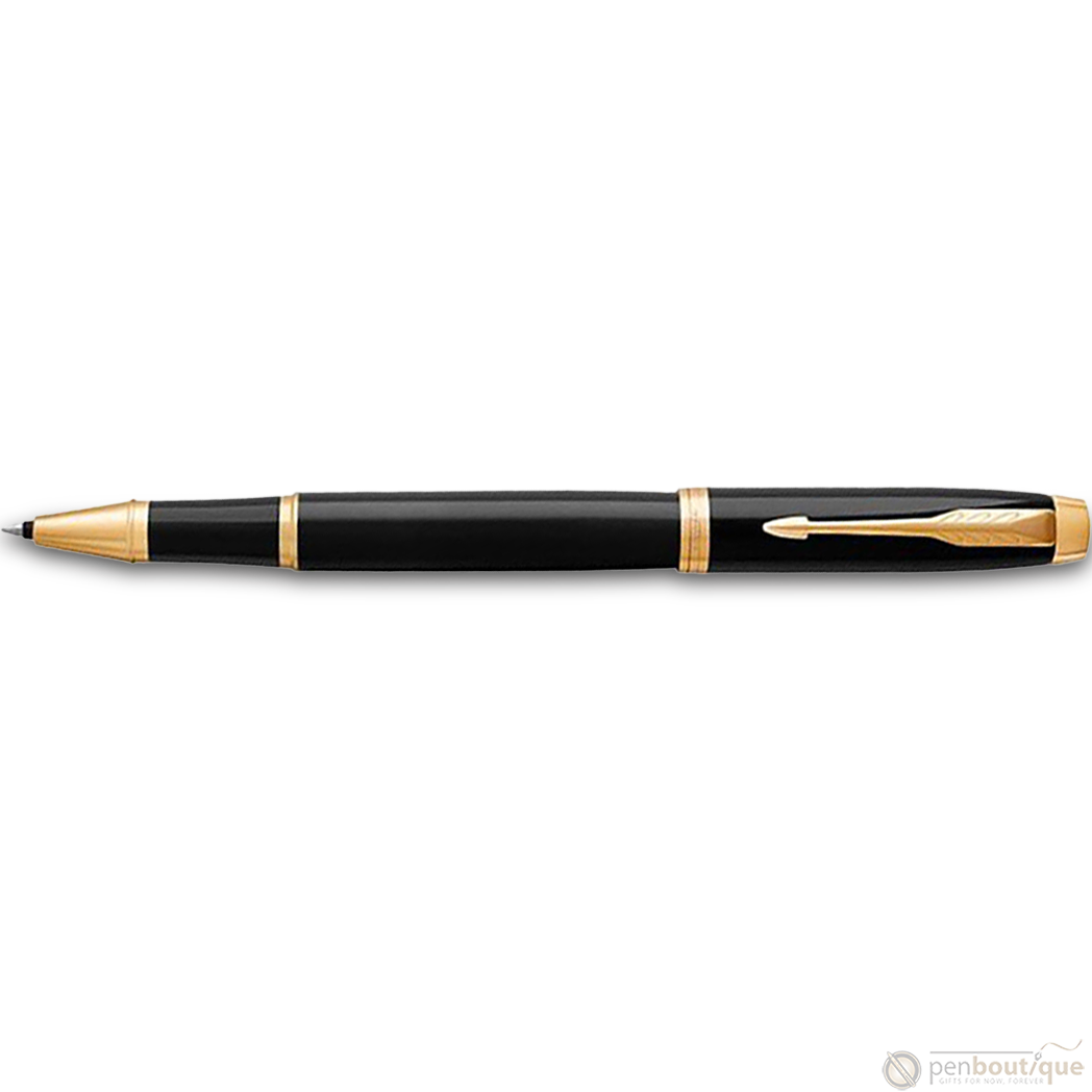 Parker IM Black Gold Trim Rollerball Pen-Pen Boutique Ltd