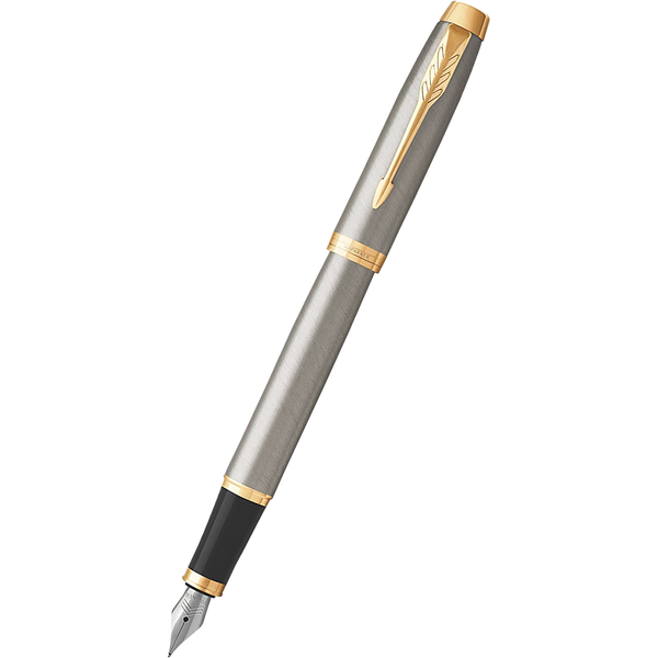 Parker IM Brushed Metal with Gold Trim Fountain Pen-Pen Boutique Ltd