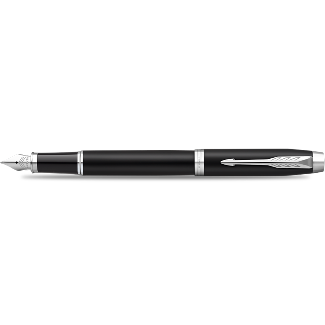 Parker IM Fountain Pen - Black - Chrome Trim-Pen Boutique Ltd