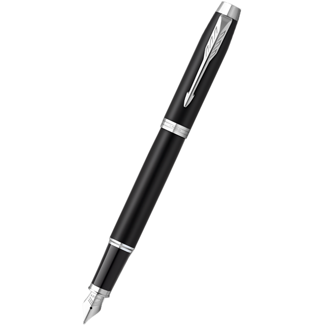 Parker IM Fountain Pen - Black - Chrome Trim-Pen Boutique Ltd