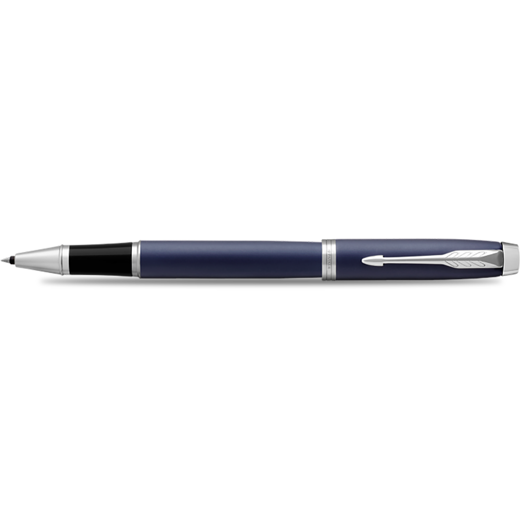 Parker IM Matte Blue Chrome Trim Rollerball Pen-Pen Boutique Ltd