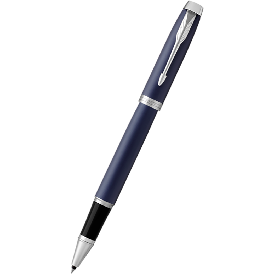 Parker IM Matte Blue Chrome Trim Rollerball Pen-Pen Boutique Ltd