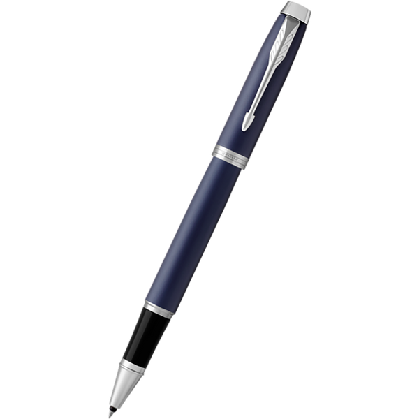 Parker IM Matte Blue Chrome Trim Rollerball Pen-Pen Boutique Ltd
