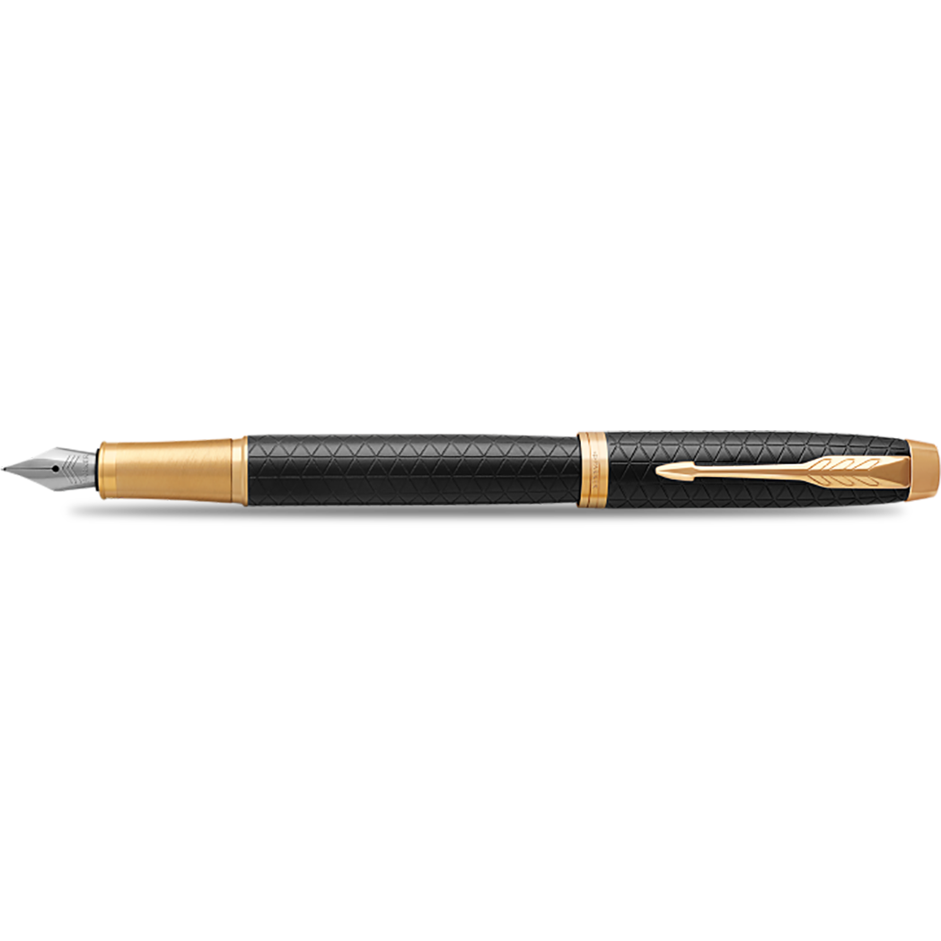 Parker IM Premium Black with Gold Trim Fountain Pen - Pen Boutique Ltd