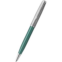 Parker Sonnet Ballpoint Pen - Metal & Green-Pen Boutique Ltd