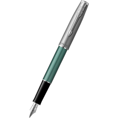 Parker Sonnet Fountain Pen - Metal & Green-Pen Boutique Ltd
