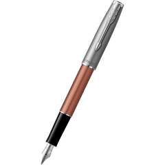 Parker Sonnet Fountain Pen - Metal & Orange-Pen Boutique Ltd