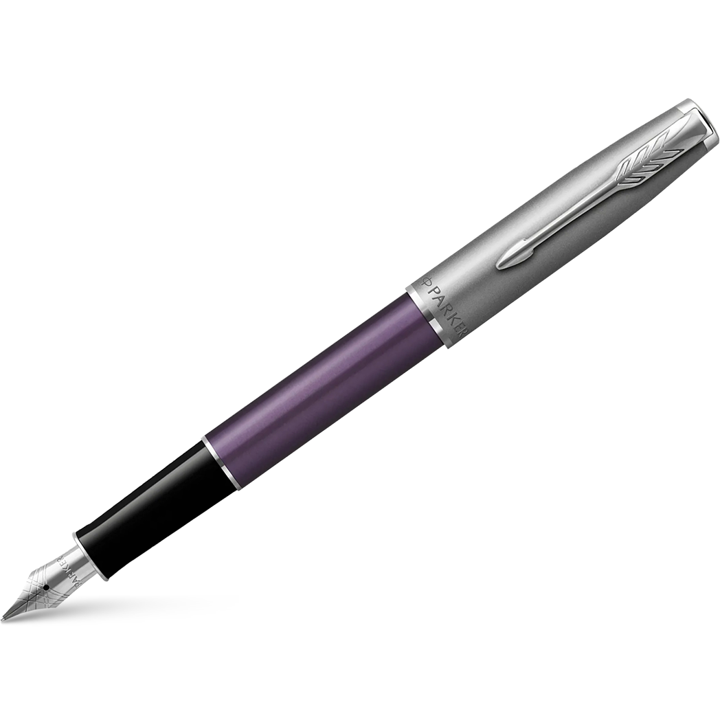 Parker Sonnet Fountain Pen - Metal & Violet-Pen Boutique Ltd