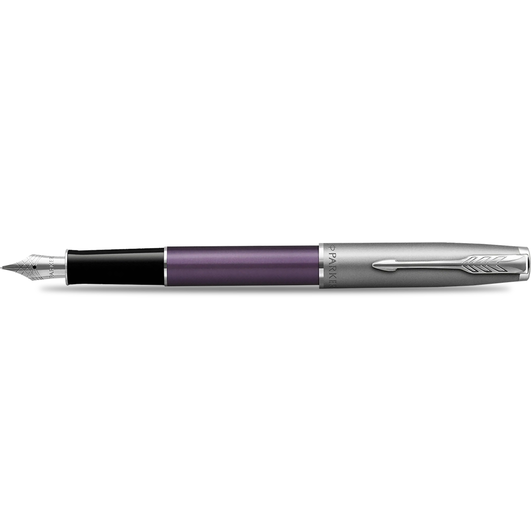 Parker Sonnet Fountain Pen - Metal & Violet-Pen Boutique Ltd