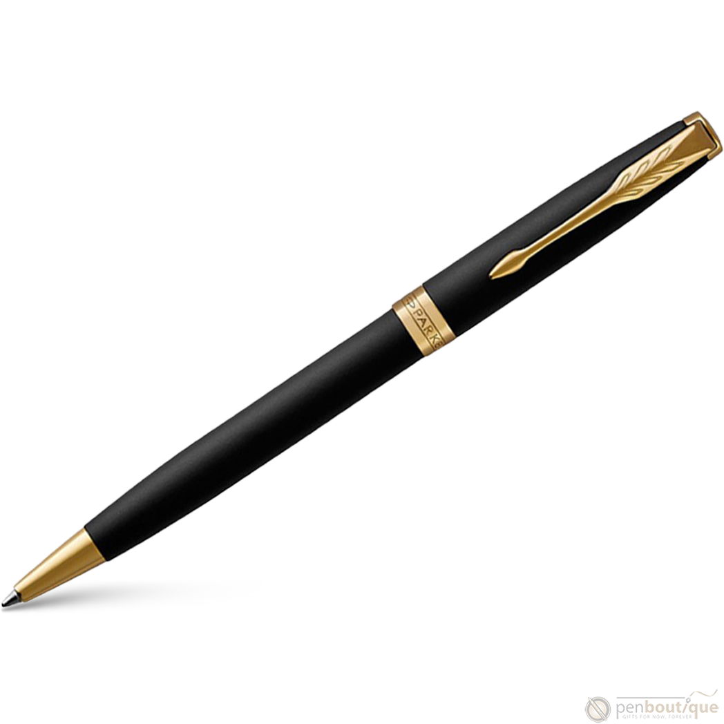 Parker Sonnet Matte Black with Gold Trim Ballpoint Pen-Pen Boutique Ltd