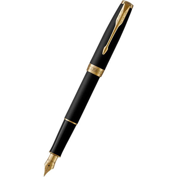 Parker Sonnet Matte Black with Gold Trim Fountain Pen-Pen Boutique Ltd