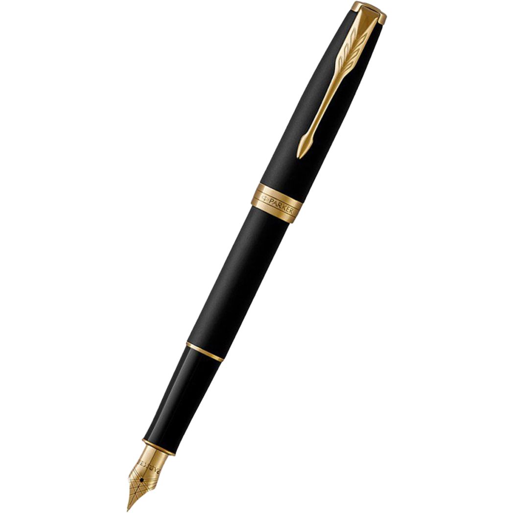 Parker Sonnet Matte Black with Gold Trim Fountain Pen-Pen Boutique Ltd