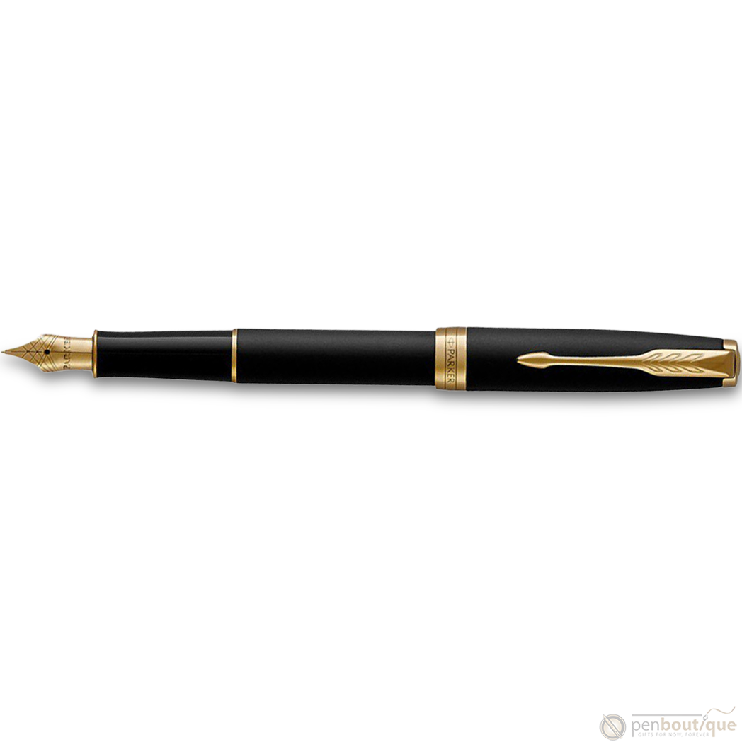 Parker Sonnet Matte Black with Gold Trim Fountain Pen-Pen Boutique Ltd