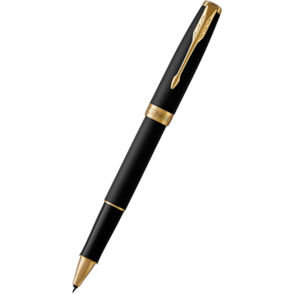Parker Sonnet Matte Black with Gold Trim Rollerball Pen-Pen Boutique Ltd