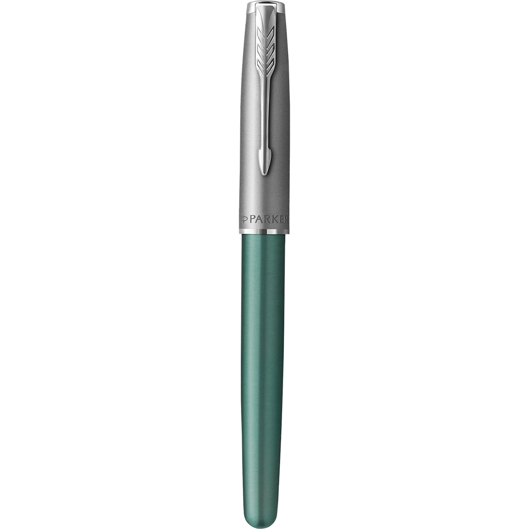 Parker Sonnet Rollerball Pen - Metal & Green-Pen Boutique Ltd