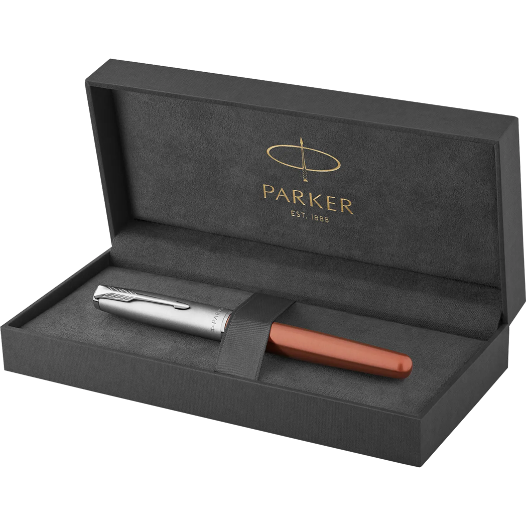 Parker Sonnet Fountain Pen - Metal & Orange-Pen Boutique Ltd