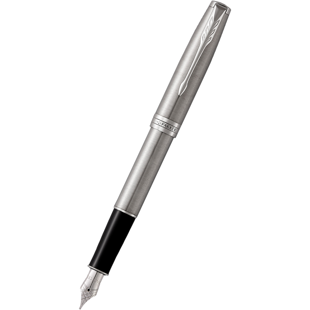 Parker Sonnet Stainless Steel with Chrome Trim Fountain Pen-Pen Boutique Ltd