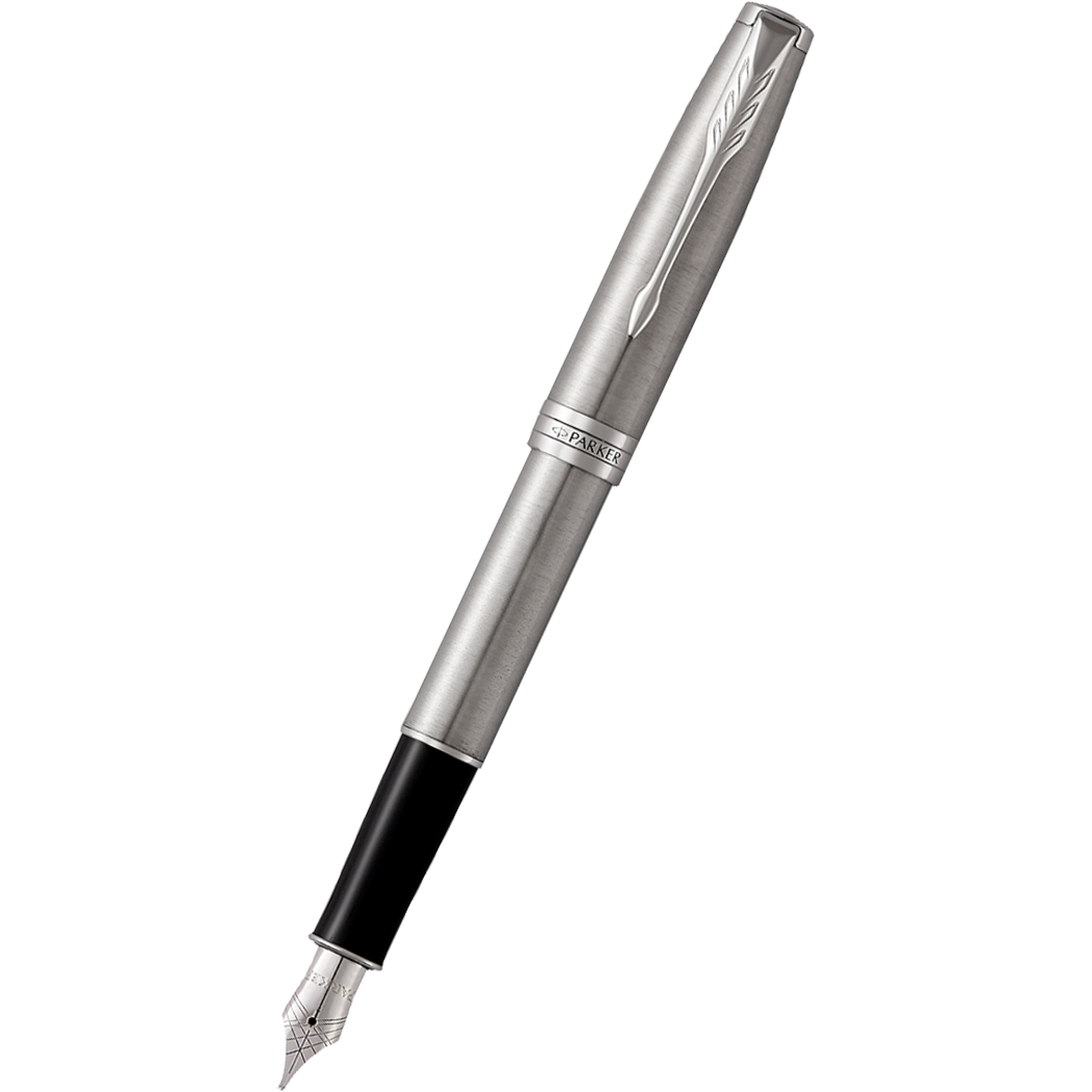 Parker Sonnet Stainless Steel with Chrome Trim Fountain Pen-Pen Boutique Ltd