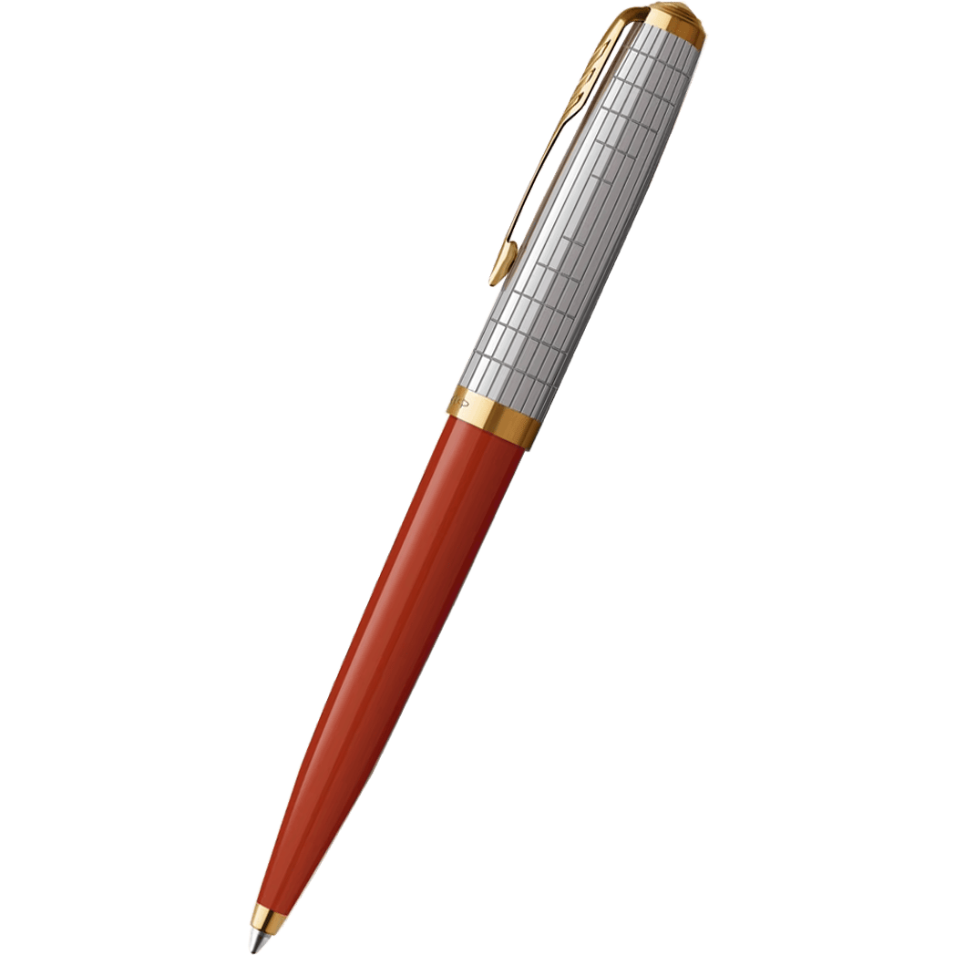 Parker 51 Ballpoint Pen - Premium Rage Red - Gold Trim