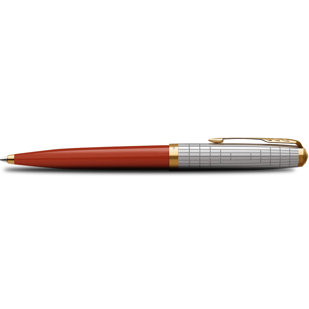 Parker 51 Ballpoint Pen - Premium Rage Red - Gold Trim-Pen Boutique Ltd