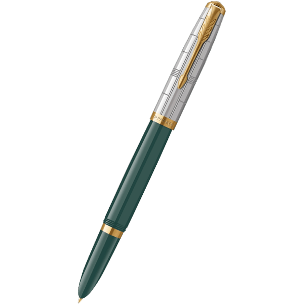 Parker 51 Fountain Pen - Premium Forest Green - Gold Trim-Pen Boutique Ltd