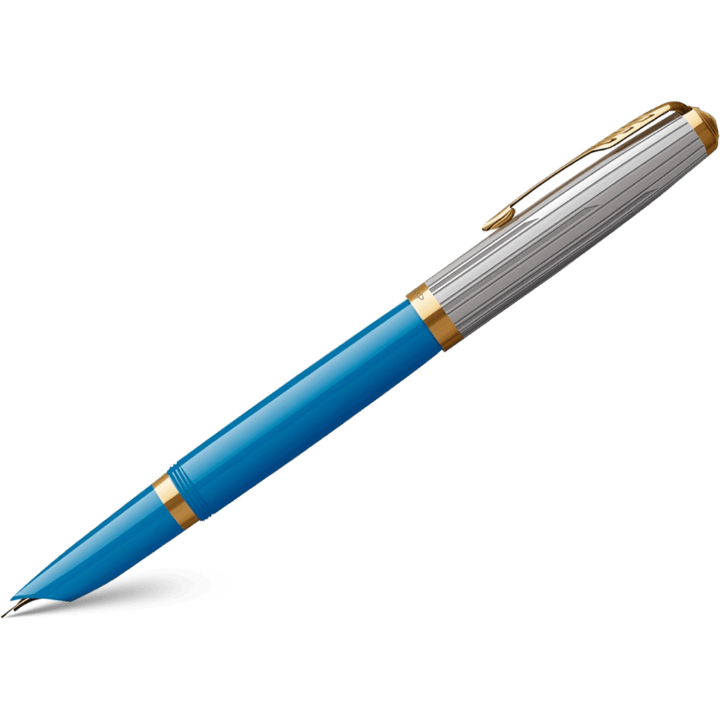 Parker 51 Fountain Pen - Premium Turquoise - Gold Trim-Pen Boutique Ltd