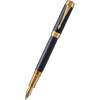 Parker Duofold Prestige Fountain Pen Centennial Gold Trim Blue Chevron-Pen Boutique Ltd