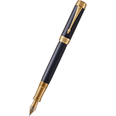 Parker Duofold Prestige Fountain Pen Centennial Gold Trim Blue Chevron-Pen Boutique Ltd