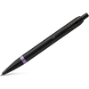 Parker IM Ballpoint Pen - Satin Black - Amethyst Purple Ring-Pen Boutique Ltd