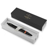 Parker IM Ballpoint Pen - Satin Black - Flame Orange Ring-Pen Boutique Ltd