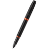Parker IM Fountain Pen - Satin Black - Flame Orange Ring-Pen Boutique Ltd