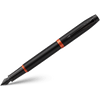 Parker IM Fountain Pen - Satin Black - Flame Orange Ring-Pen Boutique Ltd
