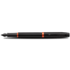 Parker IM Fountain Pen - Satin Black - Flame Orange Ring-Pen Boutique Ltd