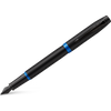Parker IM Fountain Pen - Satin Black - Marine Blue Ring-Pen Boutique Ltd