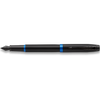 Parker IM Fountain Pen - Satin Black - Marine Blue Ring-Pen Boutique Ltd