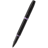 Parker IM Rollerball Pen - Satin Black - Amethyst Purple Ring-Pen Boutique Ltd
