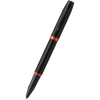 Parker IM Rollerball Pen - Satin Black - Flame Orange Ring-Pen Boutique Ltd