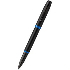 Parker IM Rollerball Pen - Satin Black - Marine Blue Ring-Pen Boutique Ltd