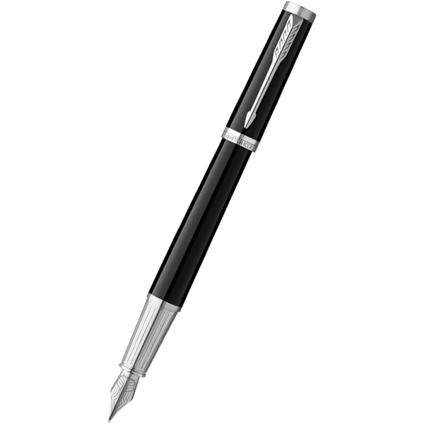 Parker Ingenuity Core Fountain Pen - Black - Chrome Trim-Pen Boutique Ltd