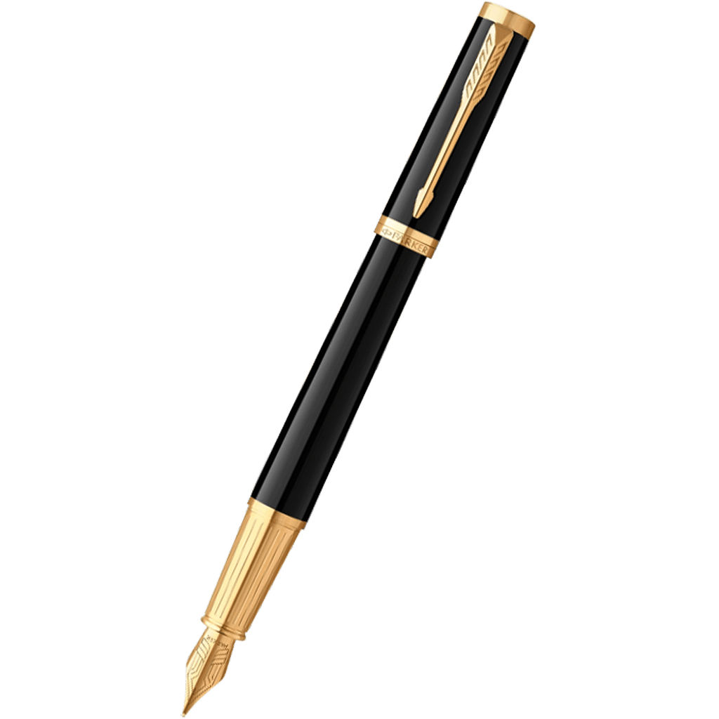 Parker Ingenuity Core Fountain Pen - Black - Gold Trim - Pen Boutique Ltd