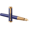 Parker Ingenuity Core Fountain Pen - Blue - Gold Trim-Pen Boutique Ltd