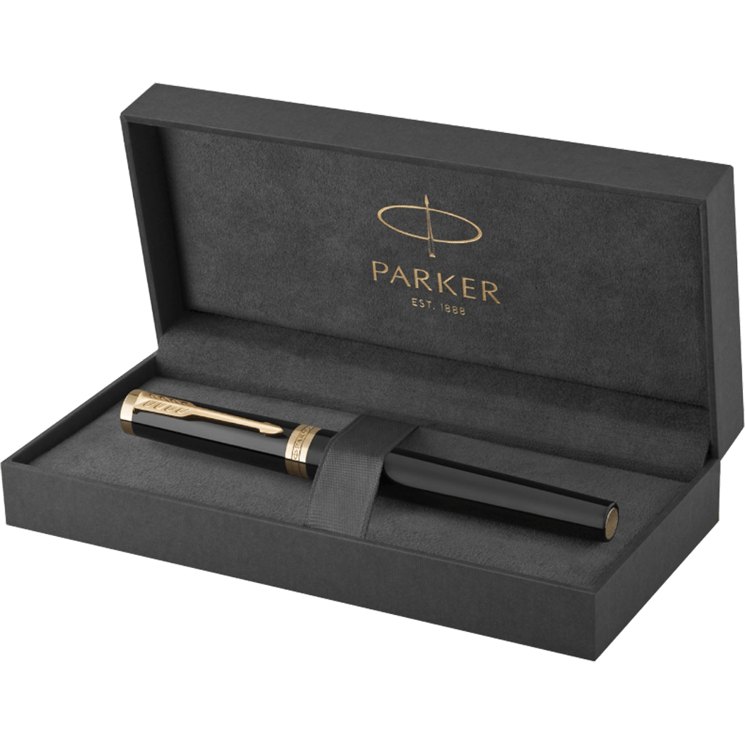 Parker Ingenuity Core Rollerbll Pen - Black - Gold Trim-Pen Boutique Ltd
