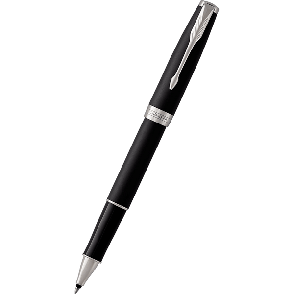 Parker Sonnet Matte Black with Chrome Trim Rollerball Pen-Pen Boutique Ltd