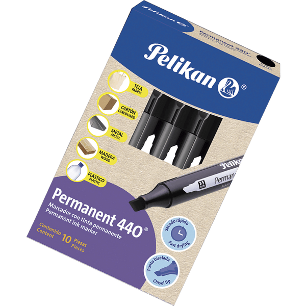 Pelikan 440 Marker - Permanent Black - 10/box-Pen Boutique Ltd