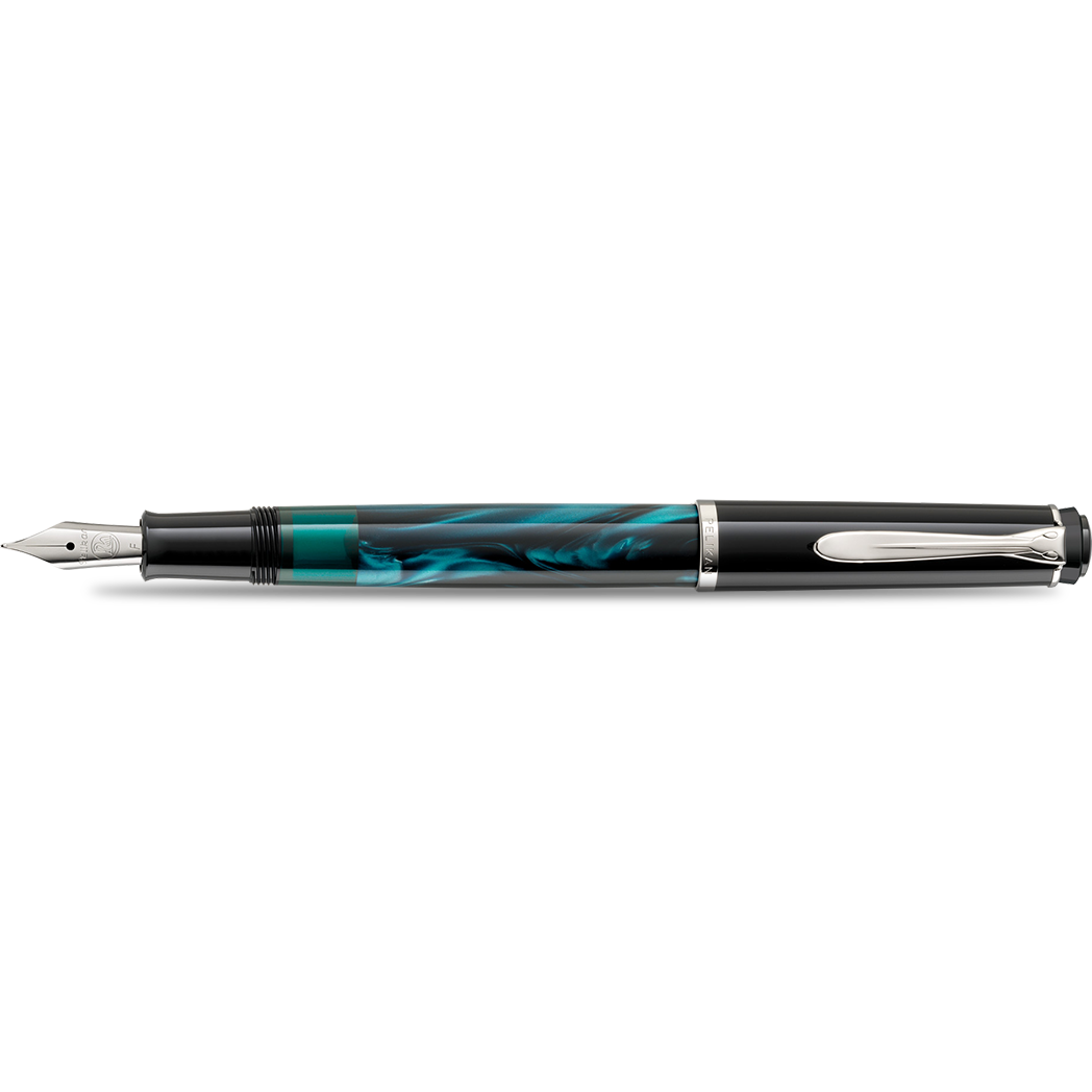 Pelikan Classic Fountain Pen - M205 Petrol-Marbled (Special Edition)-Pen Boutique Ltd