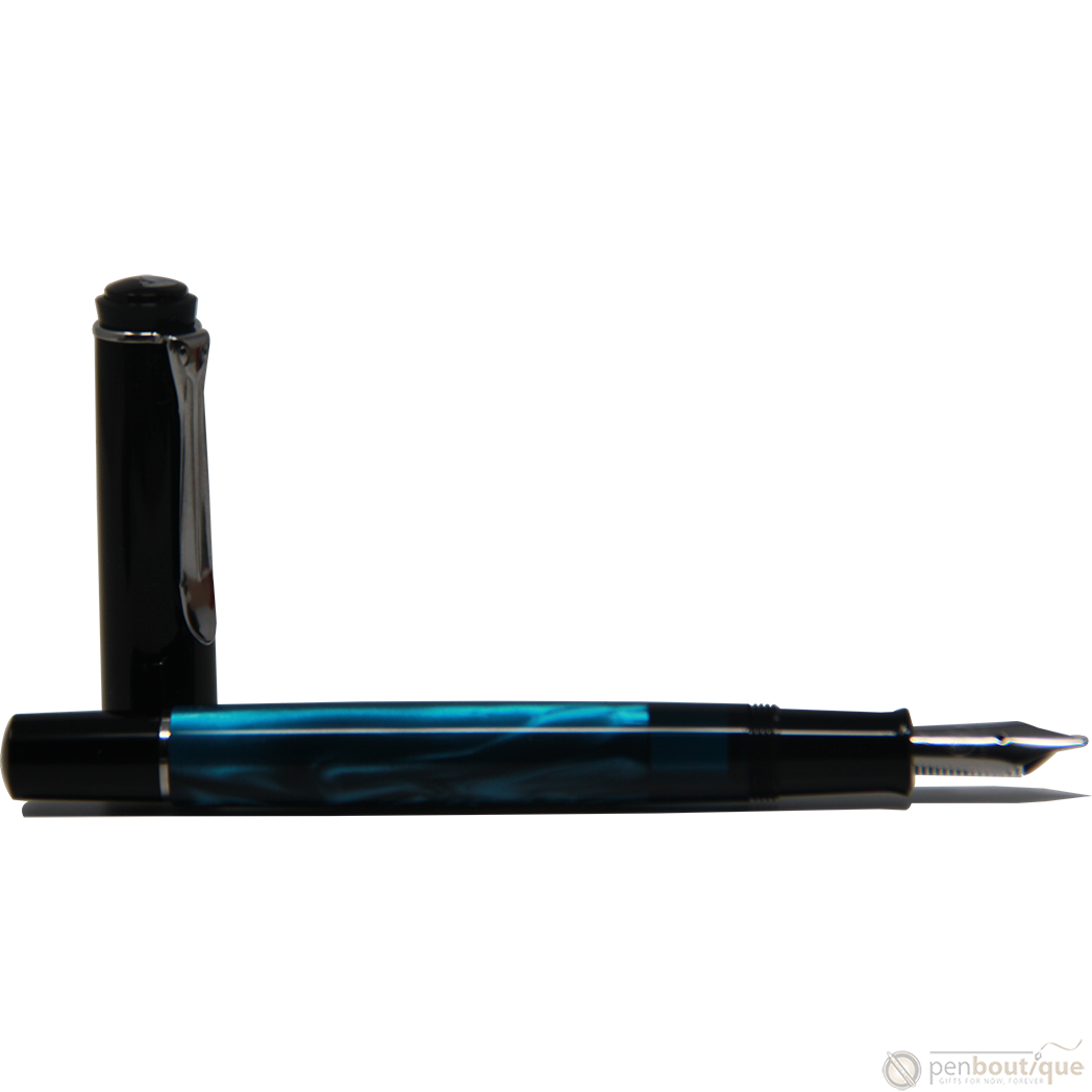 Pelikan Tradition Fountain Pen - M205 Blue Marbled-Pen Boutique Ltd