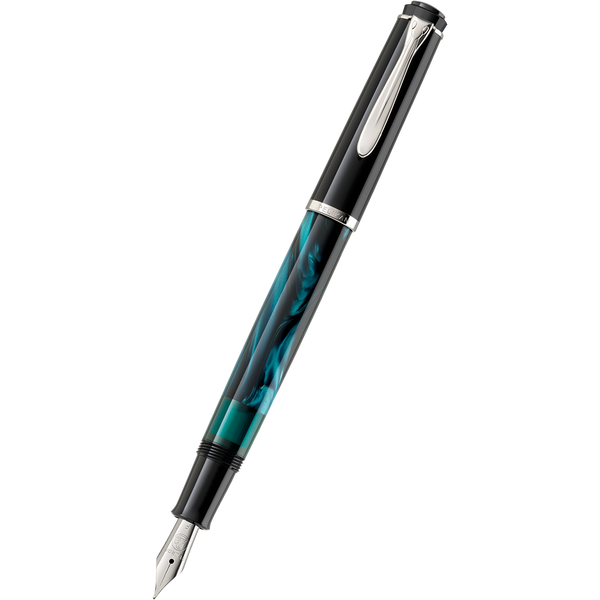 Pelikan Classic Fountain Pen - M205 Petrol-Marbled (Special Edition)-Pen Boutique Ltd